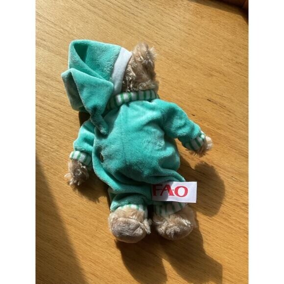 FAO Schwarz Plush Pajama Day Bears Monday Thursday Friday & Sunday 10" Set Of 4 - Picture 9 of 9